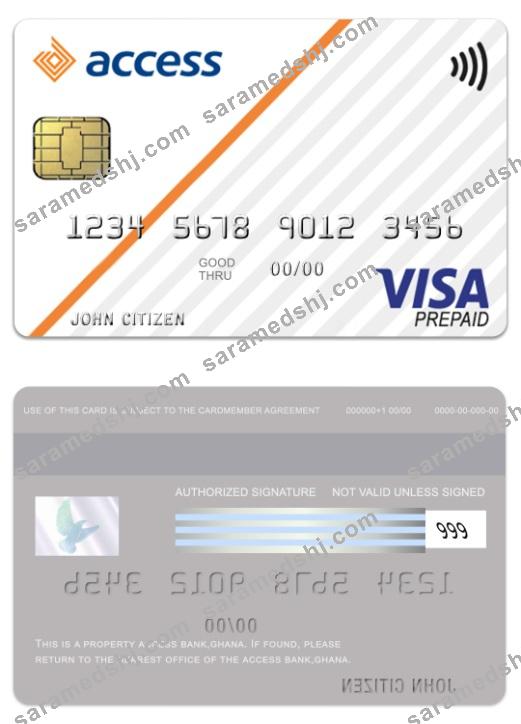 Ghana Access Bank visa prepaid card